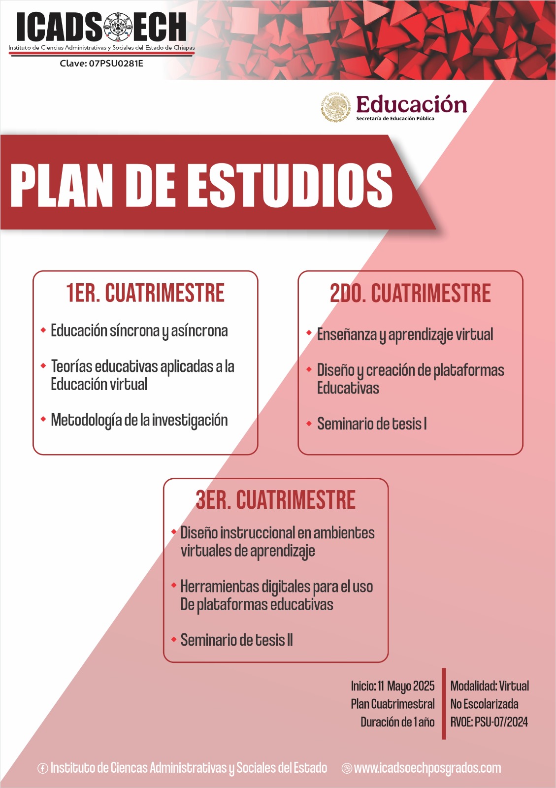 Plan Especialidad Educación Virtual